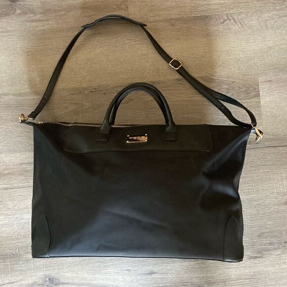 Bebe Black Overnight Travel Bag  EUC  - Picture 1 of 12
